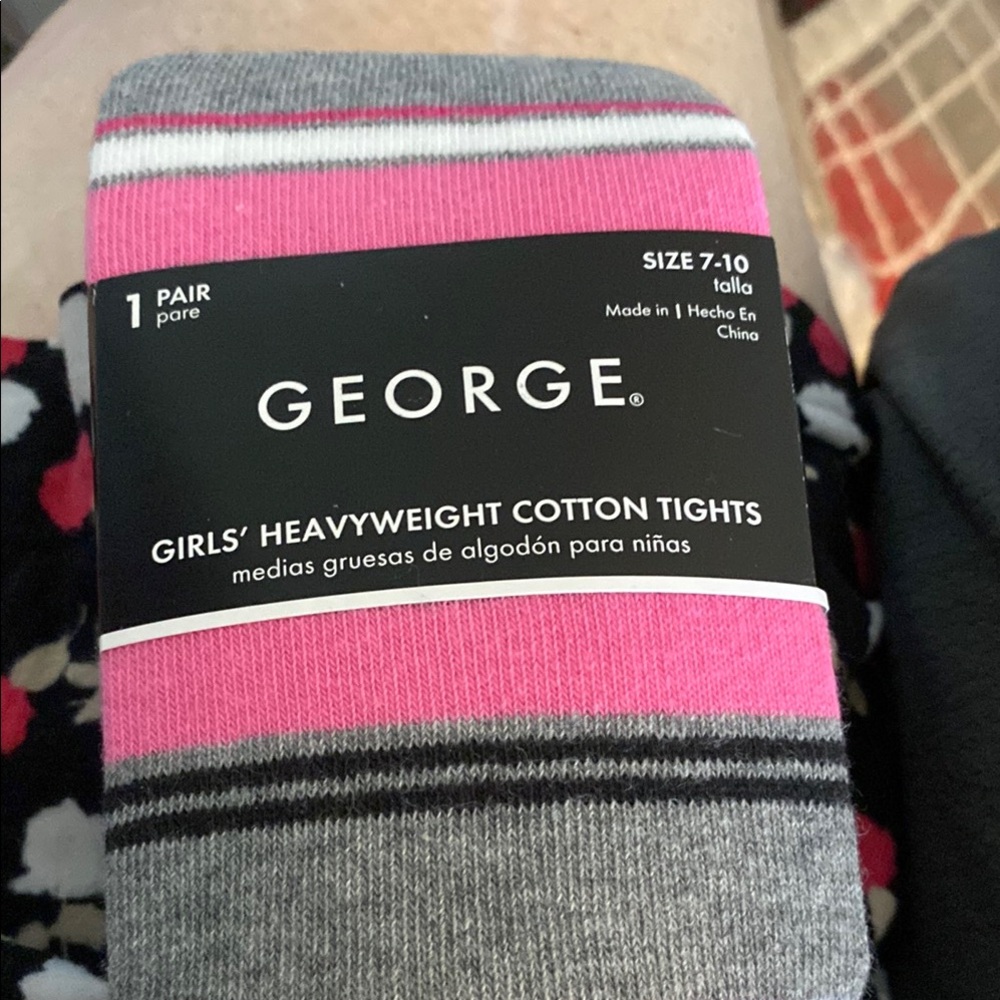 George Kids Socks - Pink, White, Gray